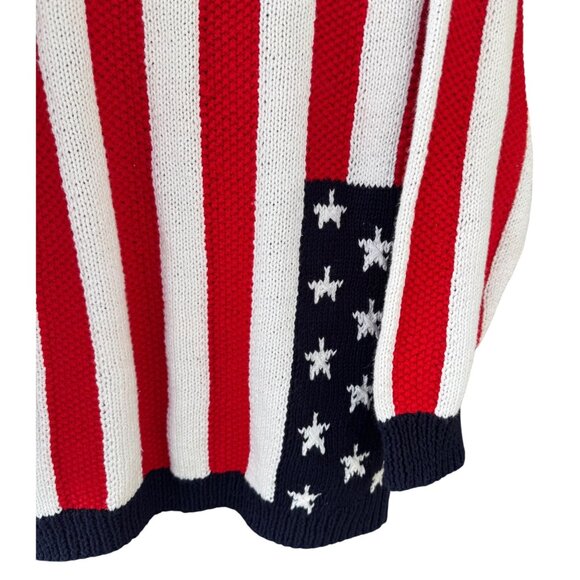 Marisa Christina Classics Hand-Knitted American Flag Cardigan Sweater Womens M - Picture 8 of 8